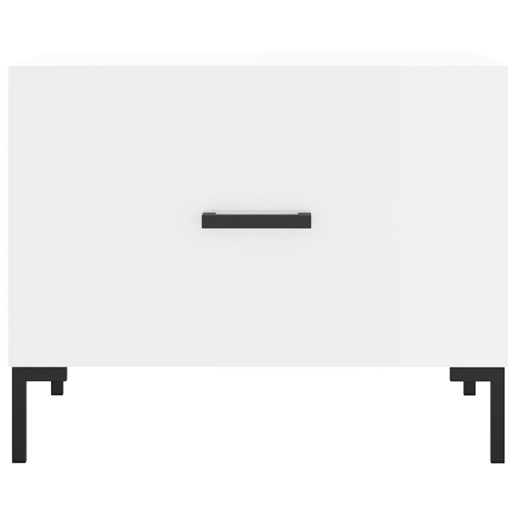 vidaXL Coffee Table High Gloss White 50x50x40 cm Engineered Wood