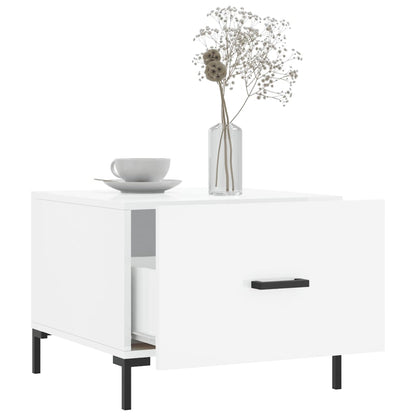 vidaXL Coffee Tables 2pcs High Gloss White 50x50x40 cm Engineered Wood