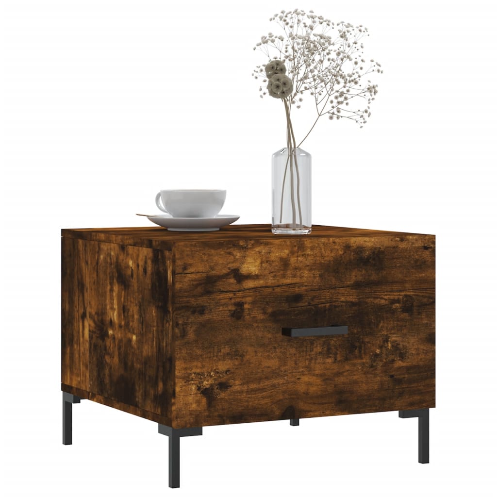 vidaXL Coffee Tables 2 pcs Smoked Oak 50x50x40 cm Engineered Wood