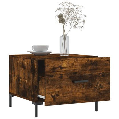 vidaXL Coffee Tables 2 pcs Smoked Oak 50x50x40 cm Engineered Wood