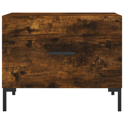 vidaXL Coffee Tables 2 pcs Smoked Oak 50x50x40 cm Engineered Wood