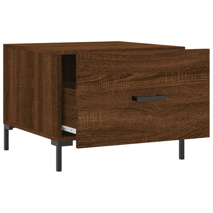 vidaXL Coffee Table Brown Oak 50x50x40 cm Engineered Wood