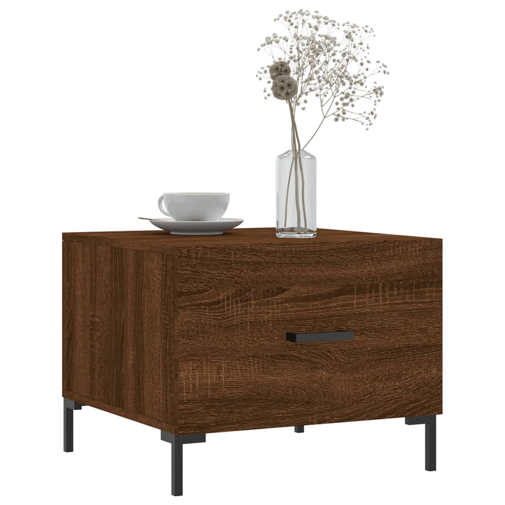 vidaXL Coffee Tables 2 pcs Brown Oak 50x50x40 cm Engineered Wood