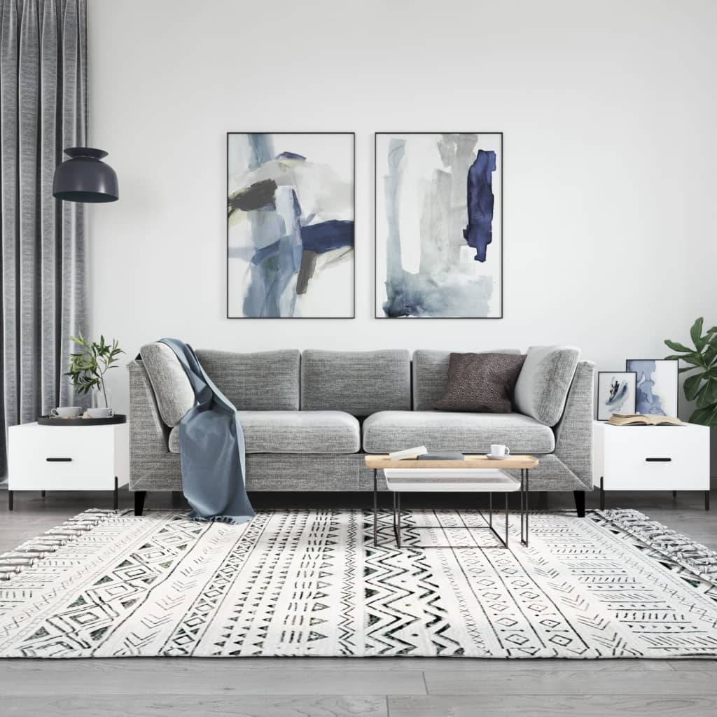 vidaXL Coffee Tables 2 pcs White 50x50x40 cm Engineered Wood