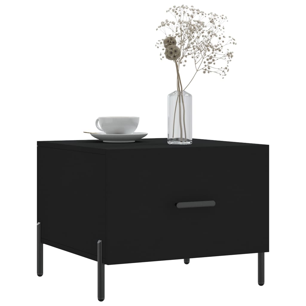 vidaXL Coffee Table Black 50x50x40 cm Engineered Wood
