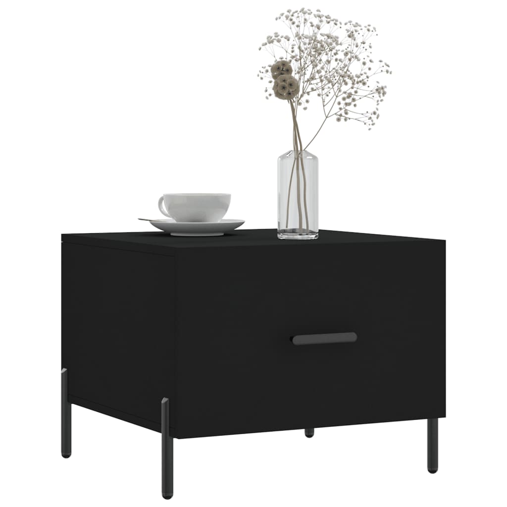 vidaXL Coffee Tables 2 pcs Black 50x50x40 cm Engineered Wood