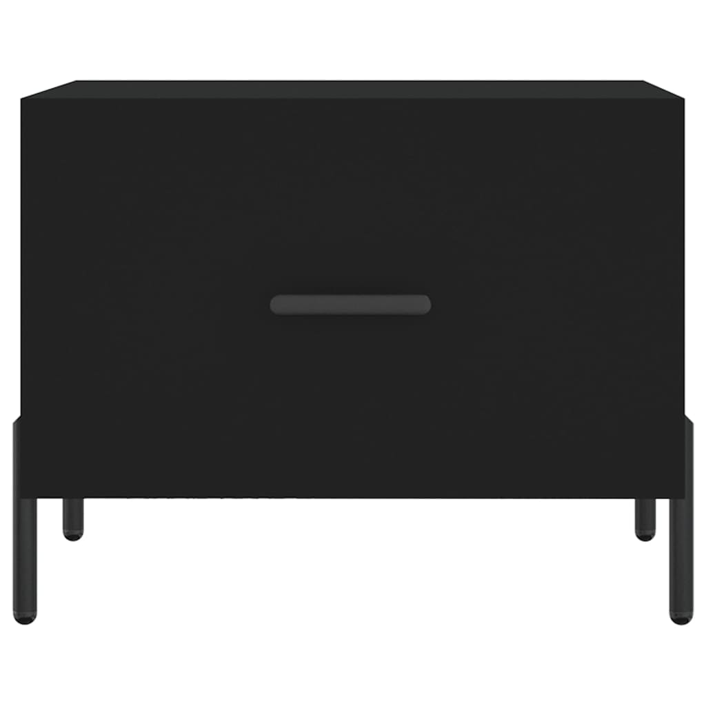 vidaXL Coffee Tables 2 pcs Black 50x50x40 cm Engineered Wood