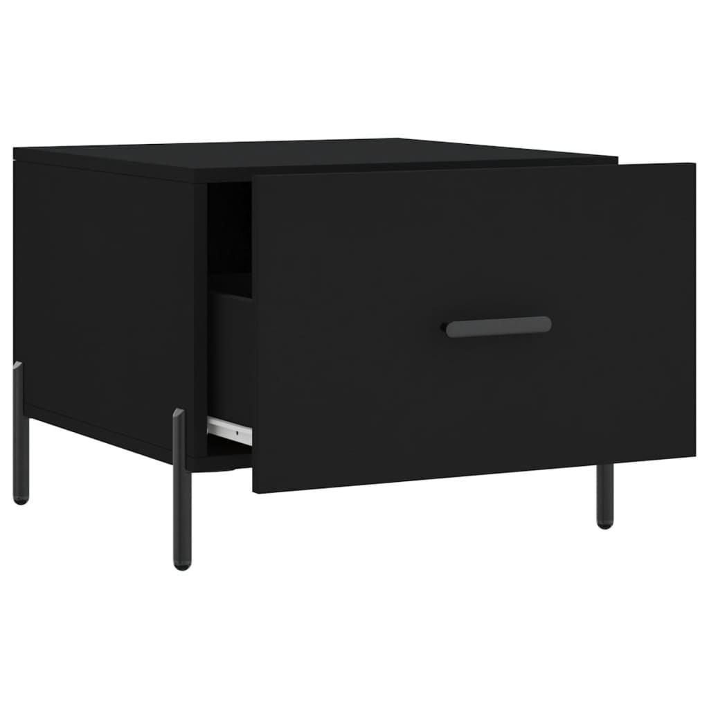 vidaXL Coffee Tables 2 pcs Black 50x50x40 cm Engineered Wood