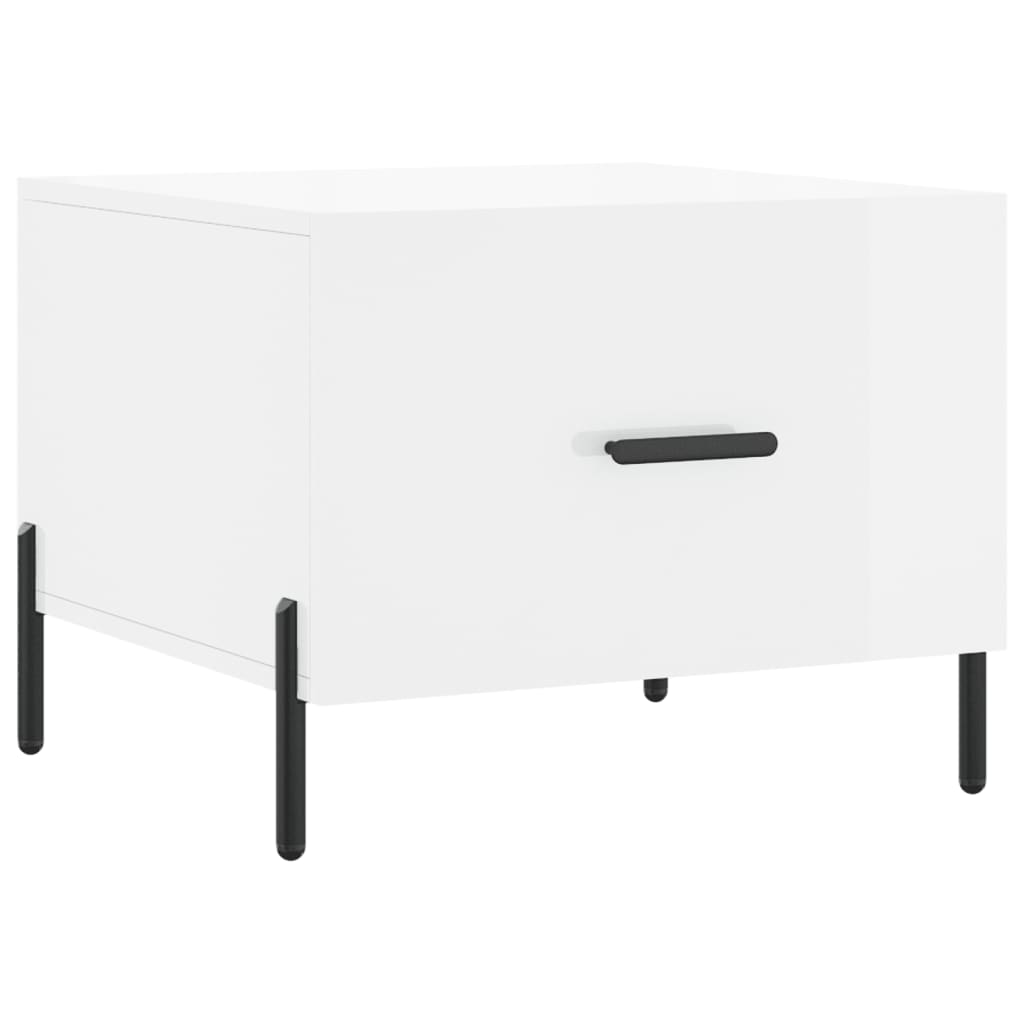 vidaXL Coffee Table High Gloss White 50x50x40 cm Engineered Wood