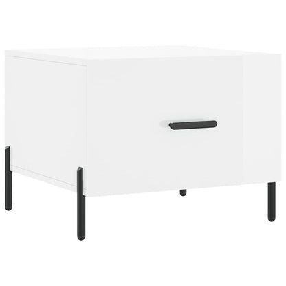 vidaXL Coffee Table High Gloss White 50x50x40 cm Engineered Wood
