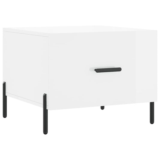 vidaXL Coffee Table High Gloss White 50x50x40 cm Engineered Wood