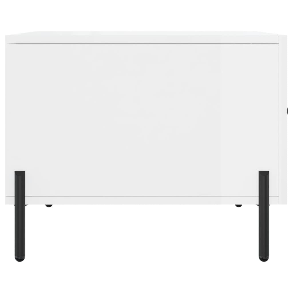 vidaXL Coffee Table High Gloss White 50x50x40 cm Engineered Wood