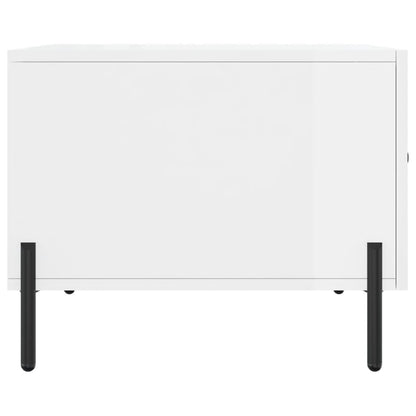vidaXL Coffee Table High Gloss White 50x50x40 cm Engineered Wood
