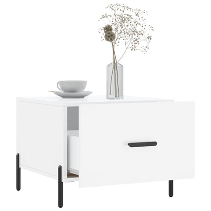 vidaXL Coffee Tables 2pcs High Gloss White 50x50x40 cm Engineered Wood