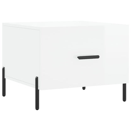 vidaXL Coffee Tables 2pcs High Gloss White 50x50x40 cm Engineered Wood