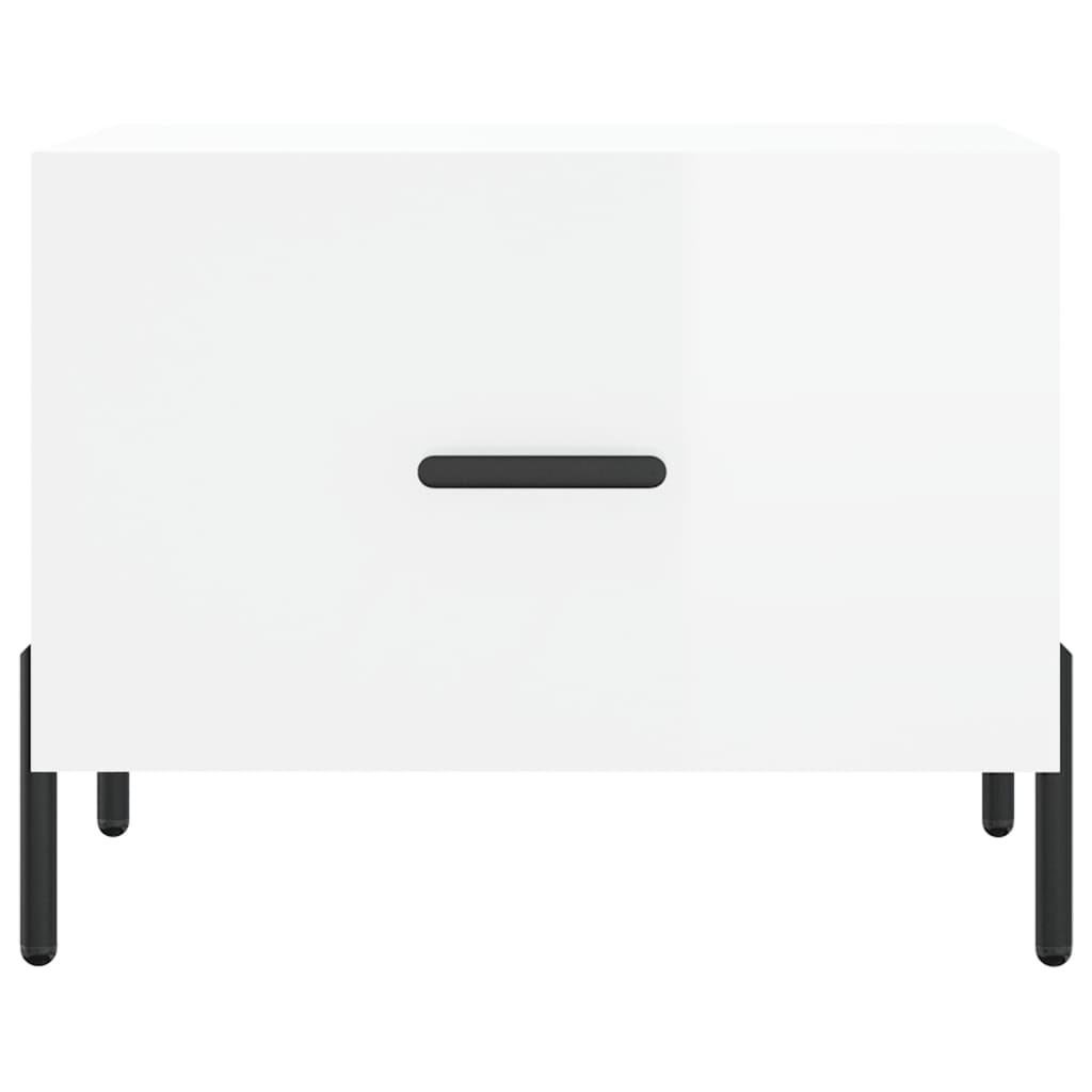 vidaXL Coffee Tables 2pcs High Gloss White 50x50x40 cm Engineered Wood