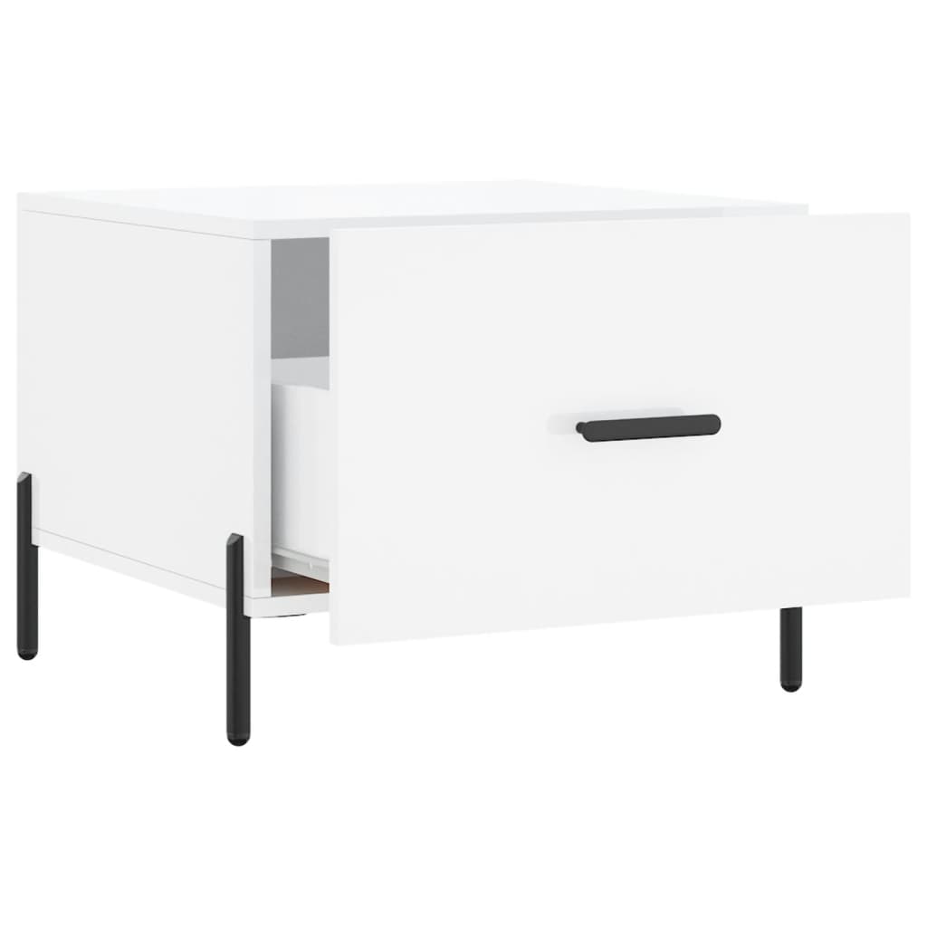 vidaXL Coffee Tables 2pcs High Gloss White 50x50x40 cm Engineered Wood