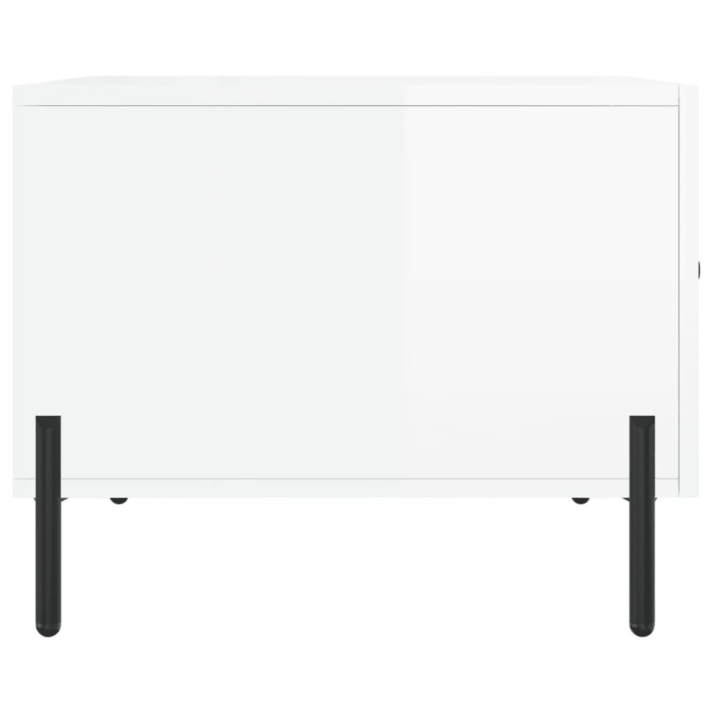 vidaXL Coffee Tables 2pcs High Gloss White 50x50x40 cm Engineered Wood