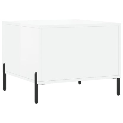 vidaXL Coffee Tables 2pcs High Gloss White 50x50x40 cm Engineered Wood
