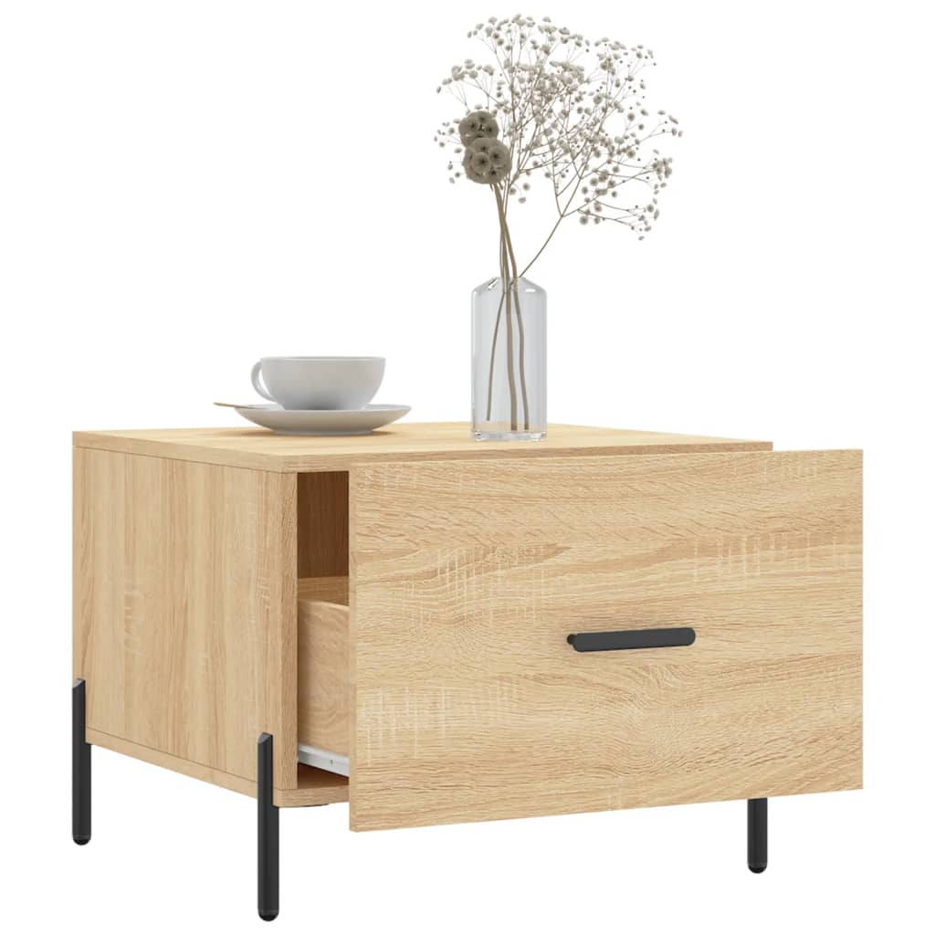 vidaXL Coffee Tables 2 pcs Sonoma Oak 50x50x40 cm Engineered Wood