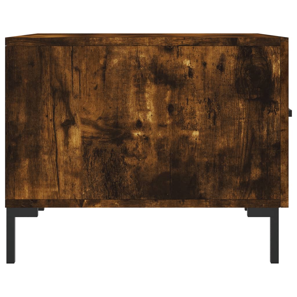 vidaXL Coffee Table Smoked Oak 50x50x40 cm Engineered Wood