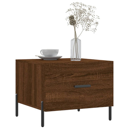 vidaXL Coffee Table Brown Oak 50x50x40 cm Engineered Wood