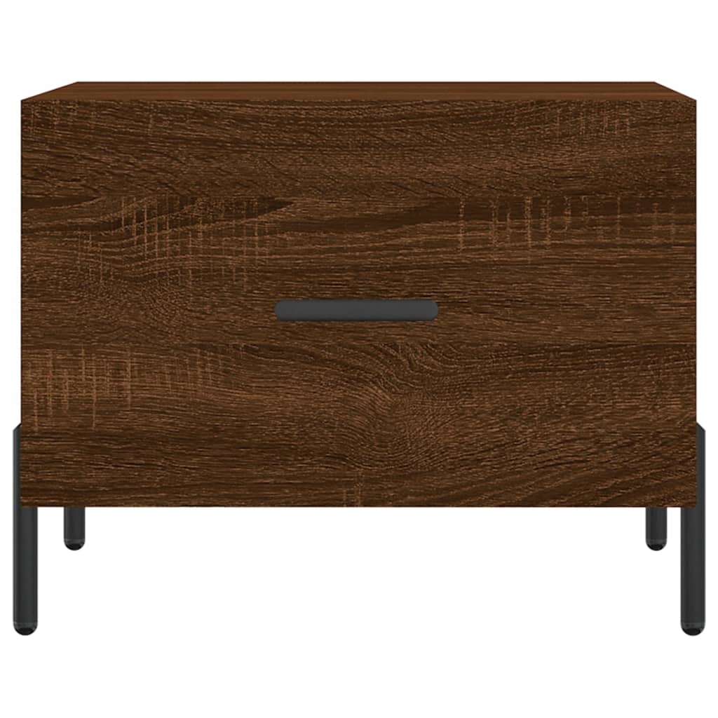 vidaXL Coffee Table Brown Oak 50x50x40 cm Engineered Wood