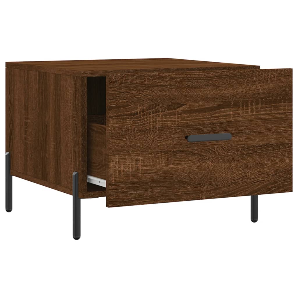 vidaXL Coffee Table Brown Oak 50x50x40 cm Engineered Wood