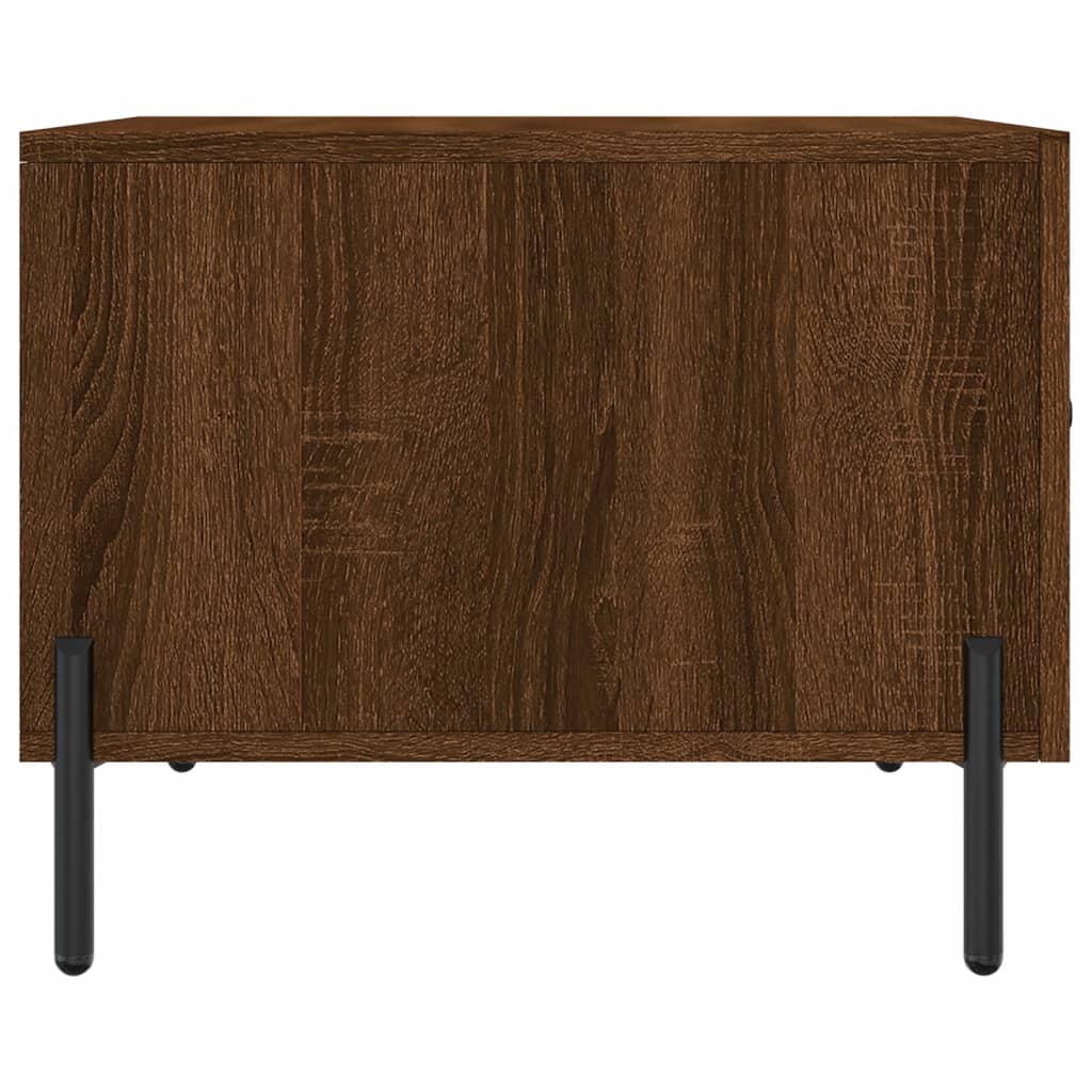 vidaXL Coffee Table Brown Oak 50x50x40 cm Engineered Wood