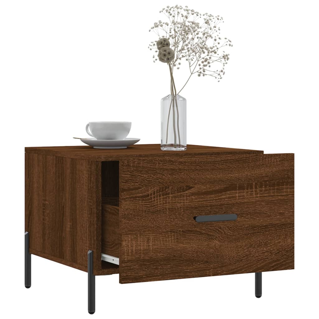 vidaXL Coffee Tables 2 pcs Brown Oak 50x50x40 cm Engineered Wood