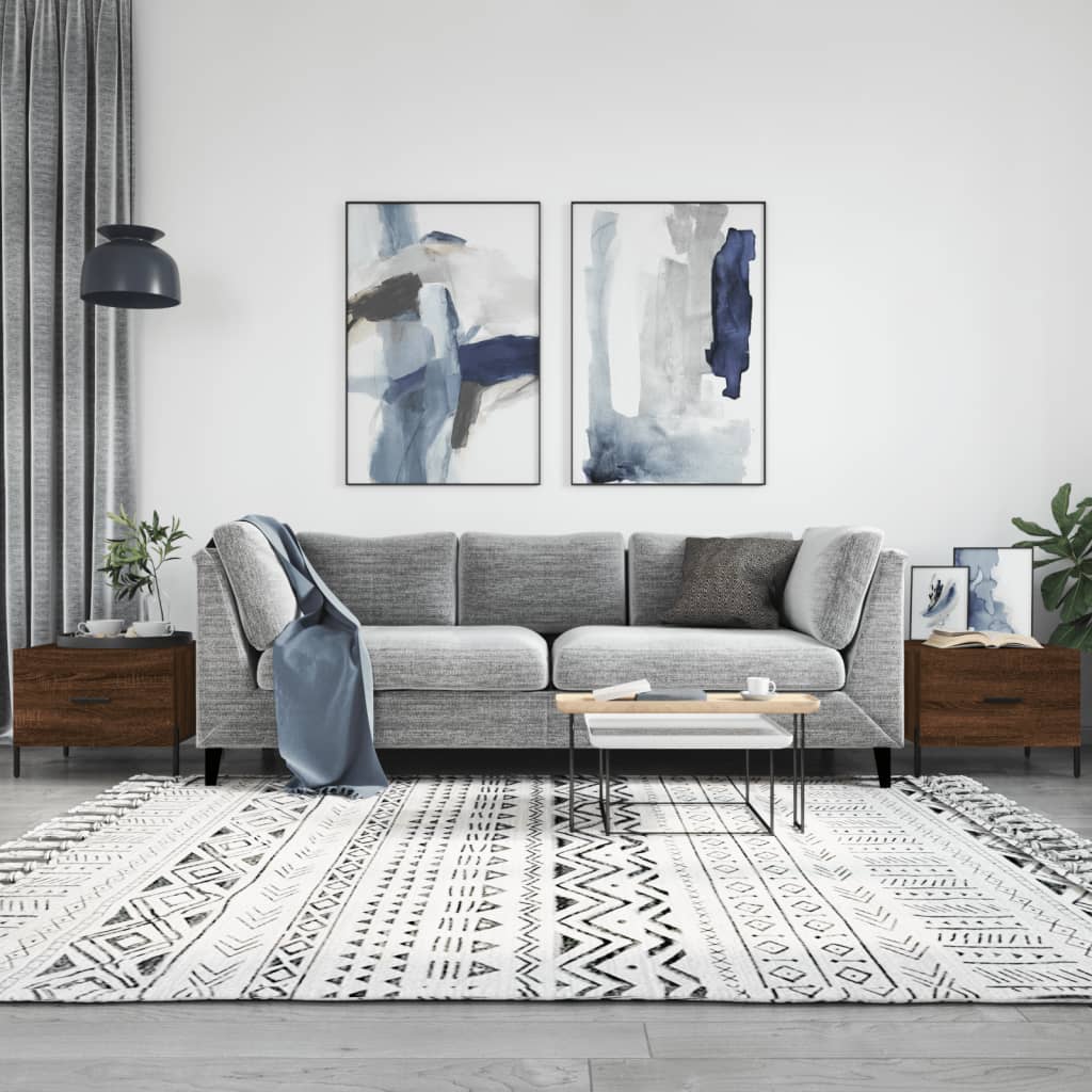 vidaXL Coffee Tables 2 pcs Brown Oak 50x50x40 cm Engineered Wood