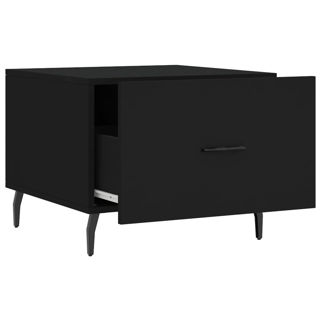 vidaXL Coffee Table Black 50x50x40 cm Engineered Wood