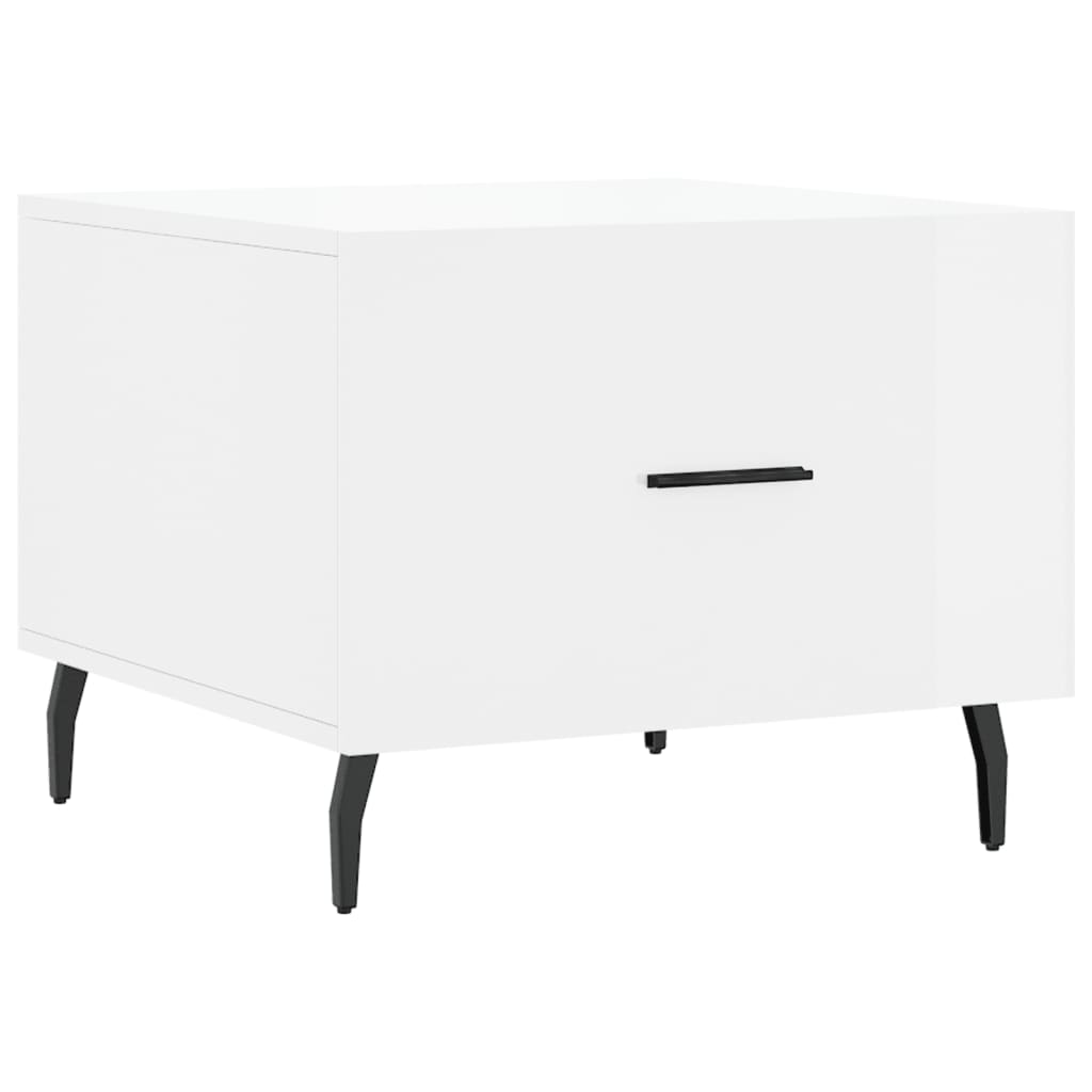 vidaXL Coffee Table High Gloss White 50x50x40 cm Engineered Wood