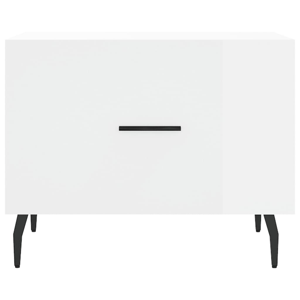 vidaXL Coffee Table High Gloss White 50x50x40 cm Engineered Wood