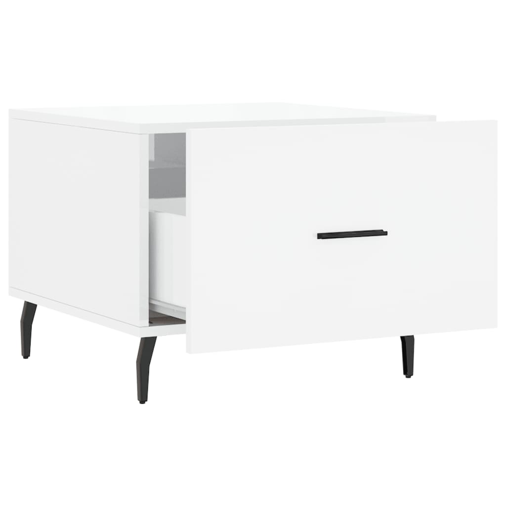 vidaXL Coffee Table High Gloss White 50x50x40 cm Engineered Wood