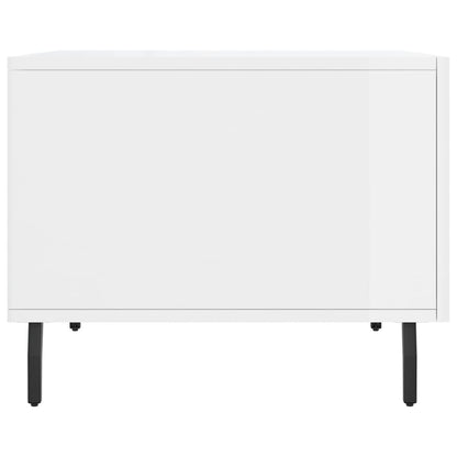 vidaXL Coffee Table High Gloss White 50x50x40 cm Engineered Wood