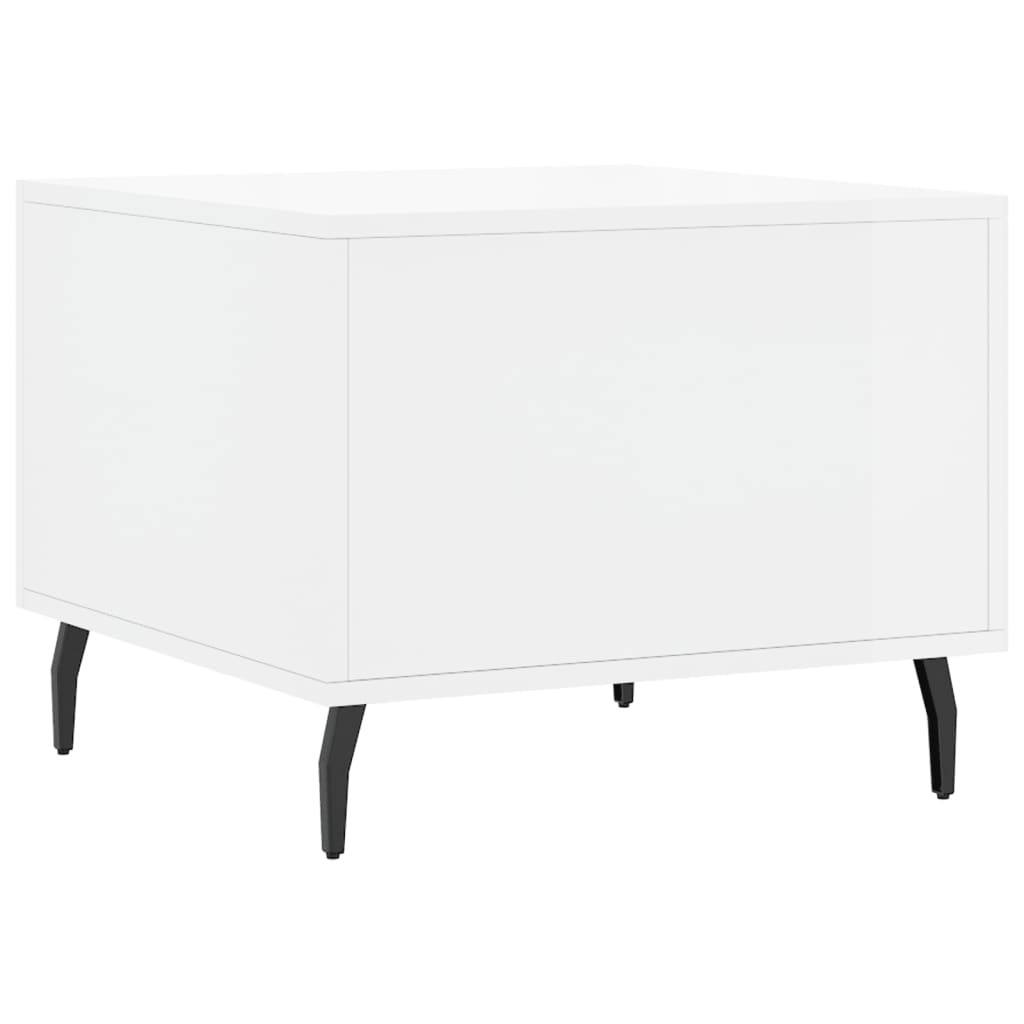 vidaXL Coffee Table High Gloss White 50x50x40 cm Engineered Wood