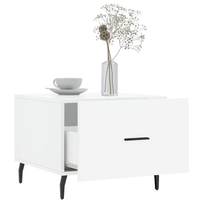 vidaXL Coffee Tables 2pcs High Gloss White 50x50x40 cm Engineered Wood