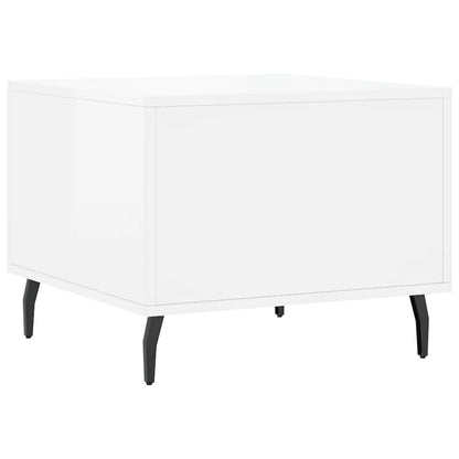 vidaXL Coffee Tables 2pcs High Gloss White 50x50x40 cm Engineered Wood