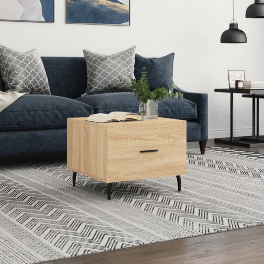 vidaXL Coffee Table Sonoma Oak 50x50x40 cm Engineered Wood