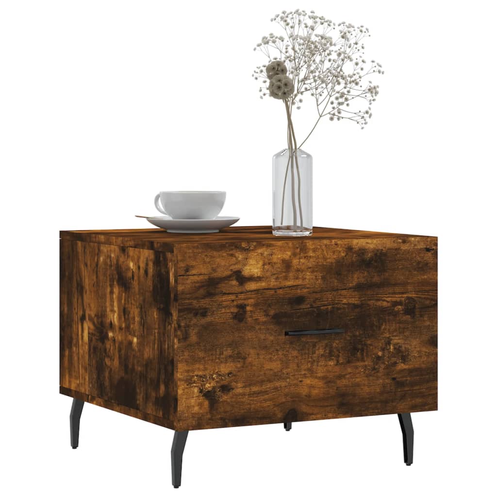 vidaXL Coffee Tables 2 pcs Smoked Oak 50x50x40 cm Engineered Wood