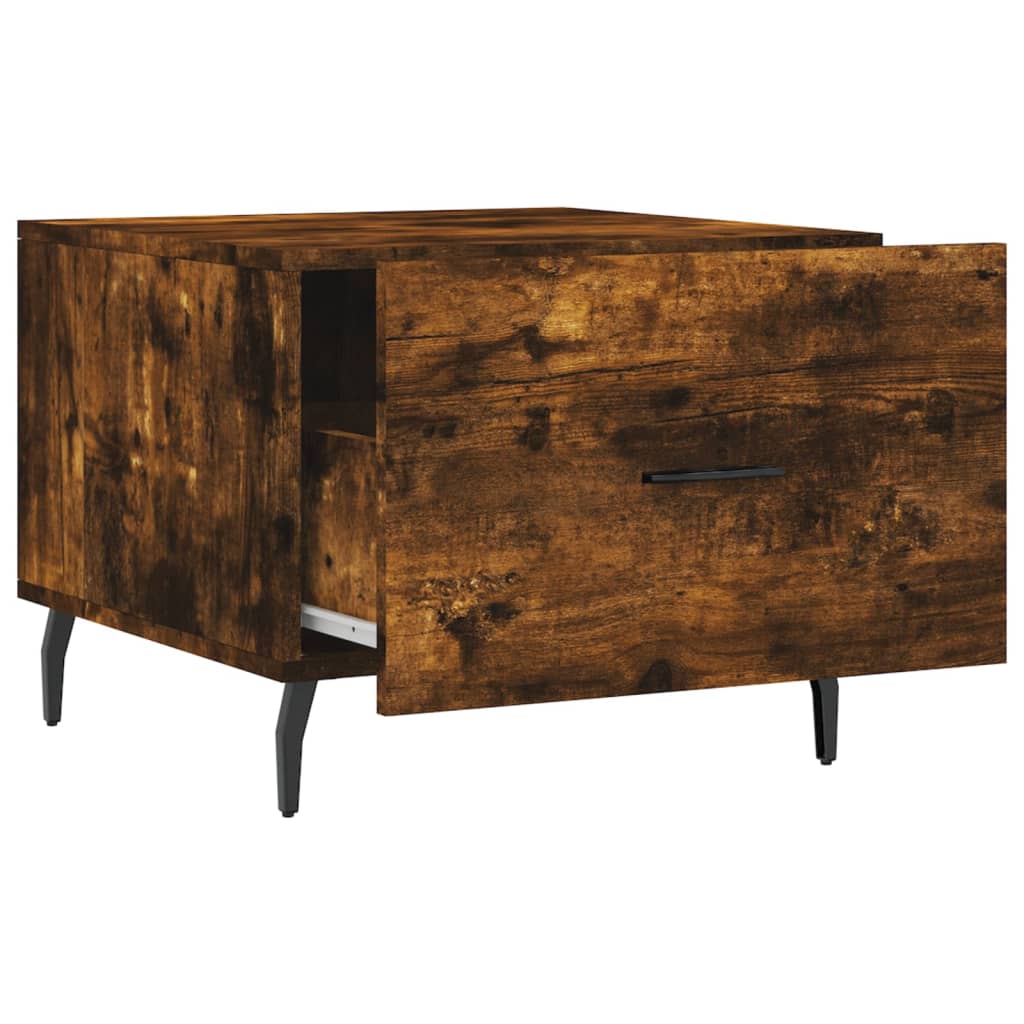 vidaXL Coffee Tables 2 pcs Smoked Oak 50x50x40 cm Engineered Wood