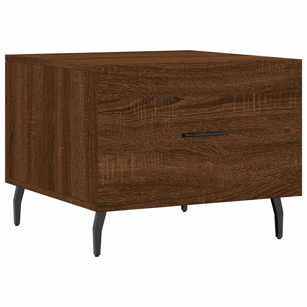 vidaXL Coffee Table Brown Oak 50x50x40 cm Engineered Wood