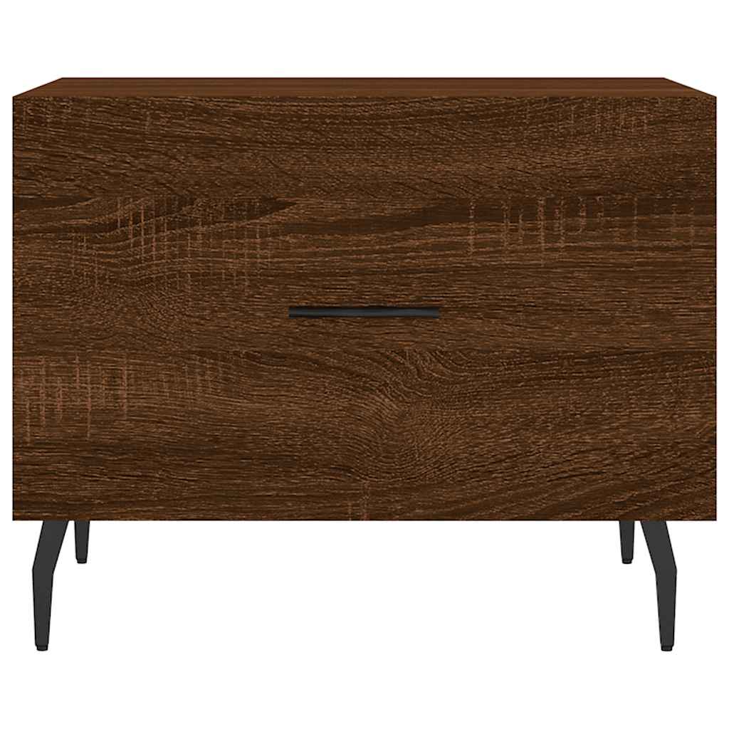 vidaXL Coffee Table Brown Oak 50x50x40 cm Engineered Wood