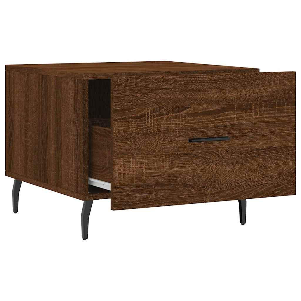 vidaXL Coffee Table Brown Oak 50x50x40 cm Engineered Wood