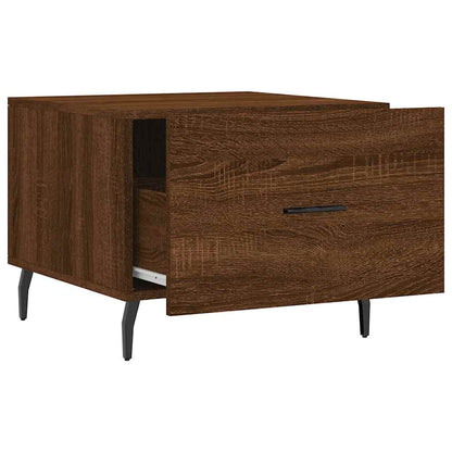 vidaXL Coffee Table Brown Oak 50x50x40 cm Engineered Wood