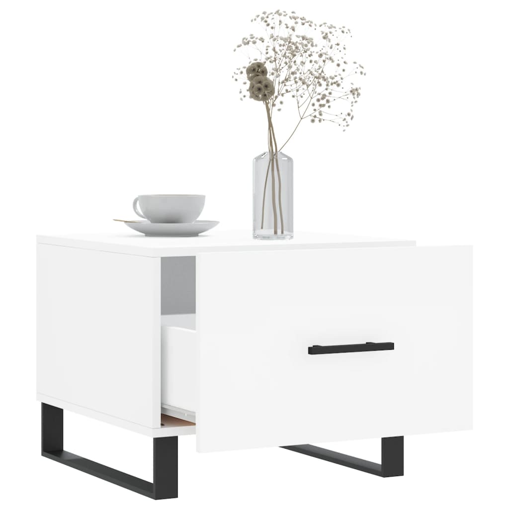 vidaXL Coffee Table White 50x50x40 cm Engineered Wood