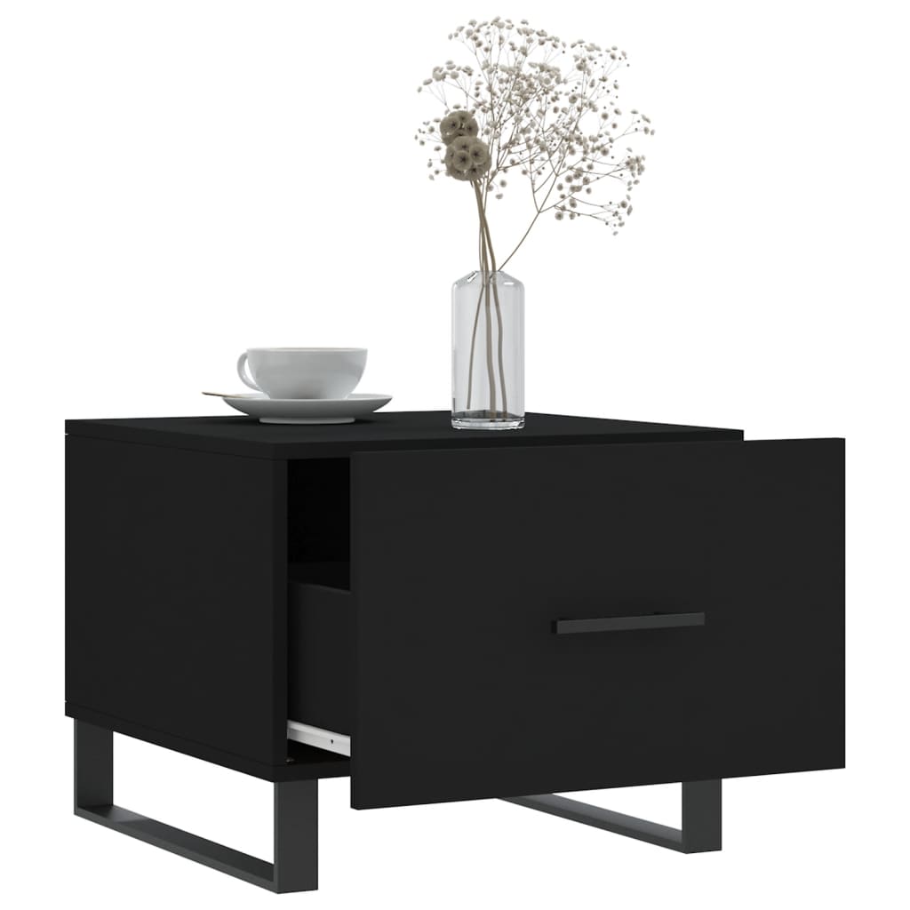 vidaXL Coffee Tables 2 pcs Black 50x50x40 cm Engineered Wood