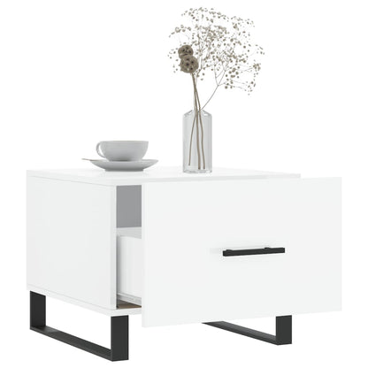 vidaXL Coffee Tables 2pcs High Gloss White 50x50x40 cm Engineered Wood