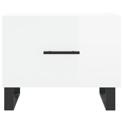 vidaXL Coffee Tables 2pcs High Gloss White 50x50x40 cm Engineered Wood